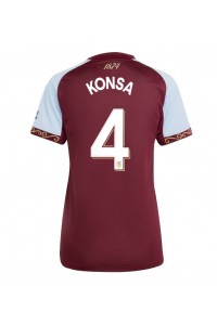 Aston Villa Ezri Konsa #4 Fotballdrakt Hjemme Klær Dame 2025-26 Korte ermer